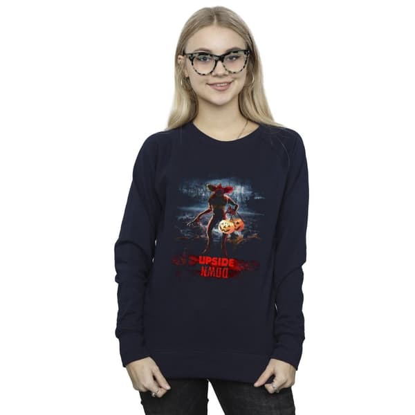 Netflix Dam/Tjej Stranger Things Pumpkin Upside Down Sweatshirt