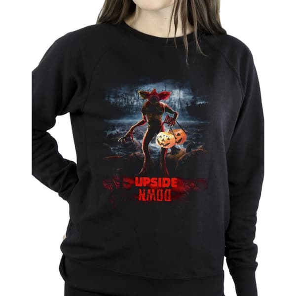Netflix Dam/Tjej Stranger Things Pumpkin Upside Down Sweatshirt