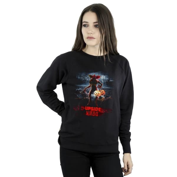 Netflix Dam/Tjej Stranger Things Pumpkin Upside Down Sweatshirt