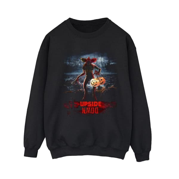 Netflix Dam/Tjej Stranger Things Pumpkin Upside Down Sweatshirt