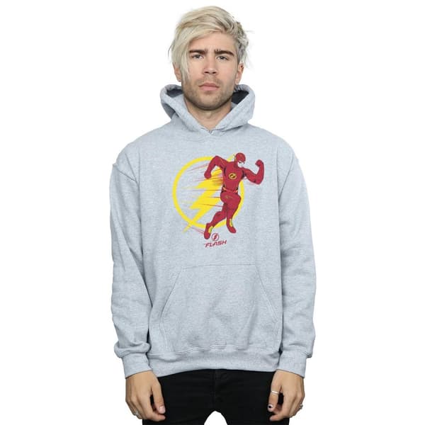 DC Comics Mens The Flash Running Emblem Hoodie