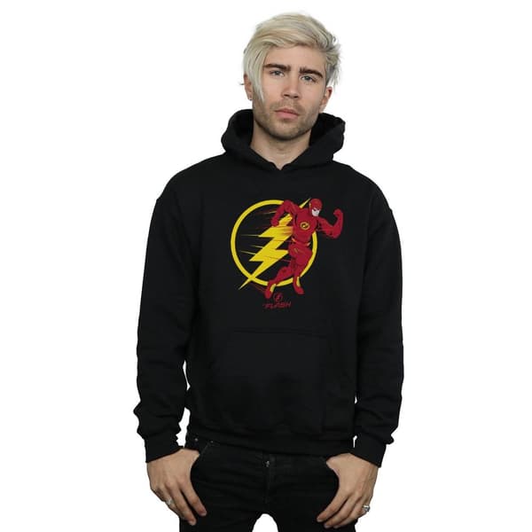 DC Comics Mens The Flash Running Emblem Hoodie