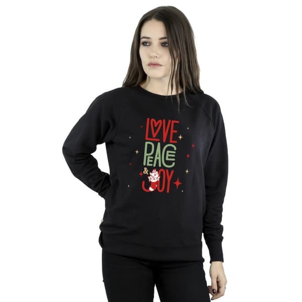 Disney Womens/Ladies The Aristocats Marie Love Peace Joy Sweatshirt