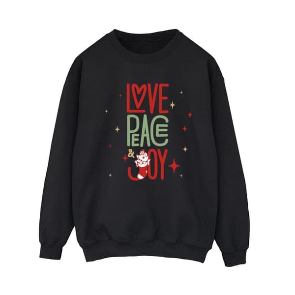 Disney Womens/Ladies The Aristocats Marie Love Peace Joy Sweatshirt