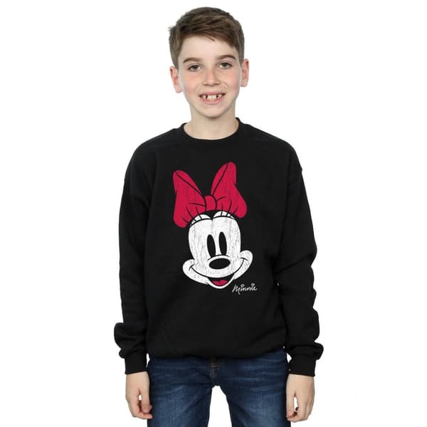 Disney Pojkar Minnie Mouse Sweatshirt med ansikte