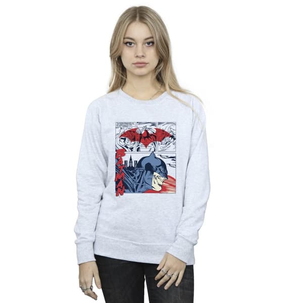 DC Comics Dam/Tjej - Batman - Sweatshirt med seriestrippar