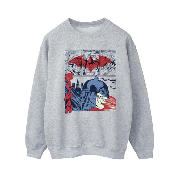 DC Comics Dam/Tjej - Batman - Sweatshirt med seriestrippar Sports Grey S