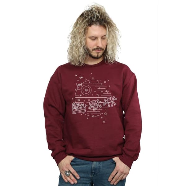 Star Wars Mens Death Star Sleigh Sweatshirt