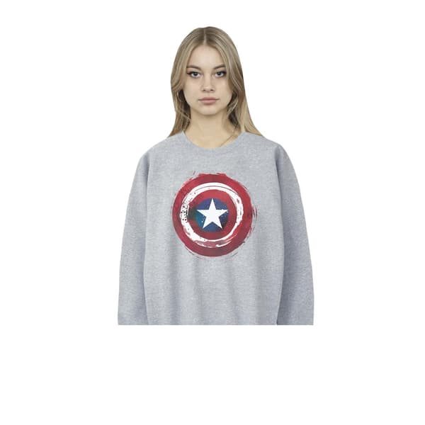 Marvel Sweatshirt med splittersköld från Captain America - dam/dam