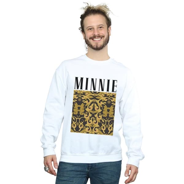 Disney Mens Minnie Mouse Baroque Pattern Sweatshirt