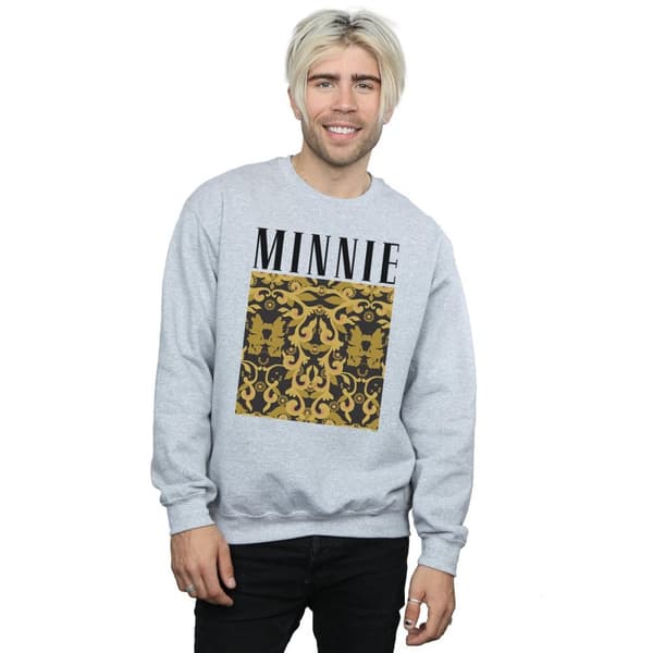 Disney Mens Minnie Mouse Baroque Pattern Sweatshirt