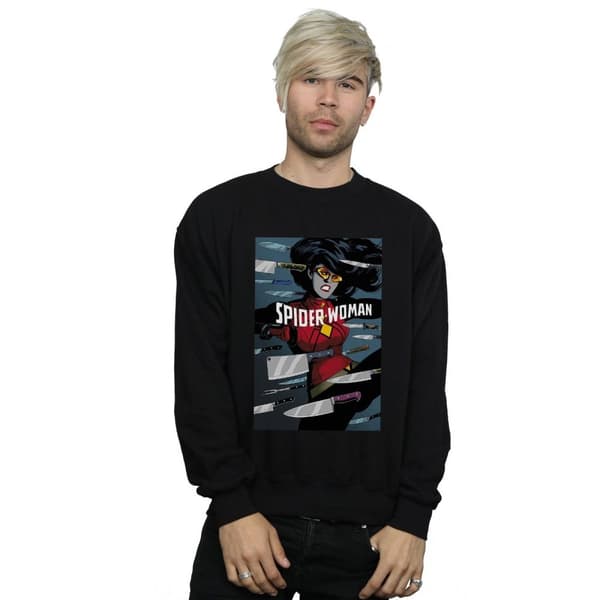 Marvel Mens Spider-Woman Cover Sweatshirt