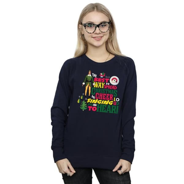 Elf Sweatshirt med julmotiv för kvinnor/damer