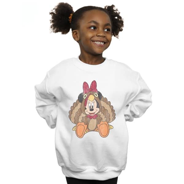 Disney Minnie Mouse Thanksgiving Turkey Kostym Sweatshirt för flickor