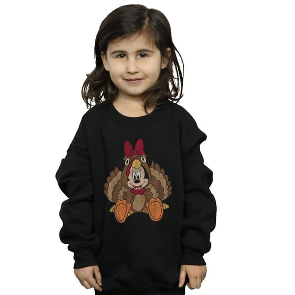 Disney Minnie Mouse Thanksgiving Turkey Kostym Sweatshirt för flickor