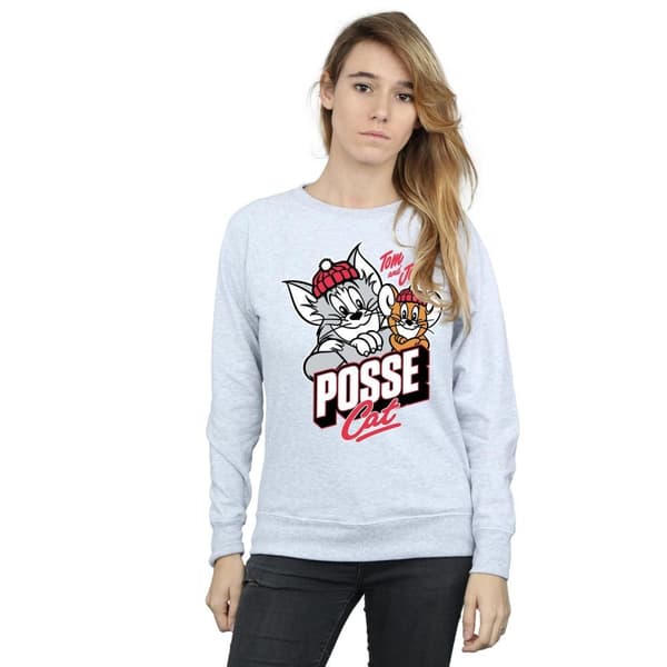 Tom And Jerry Womens/Ladies Posse Cat Sweatshirt