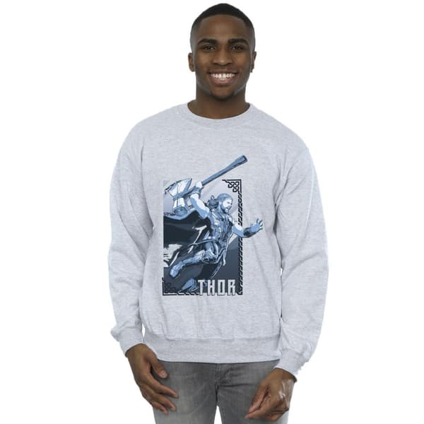 Marvel Mens Thor Love And Thunder Attack Sweatshirt