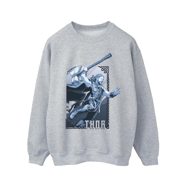 Marvel Mens Thor Love And Thunder Attack Sweatshirt
