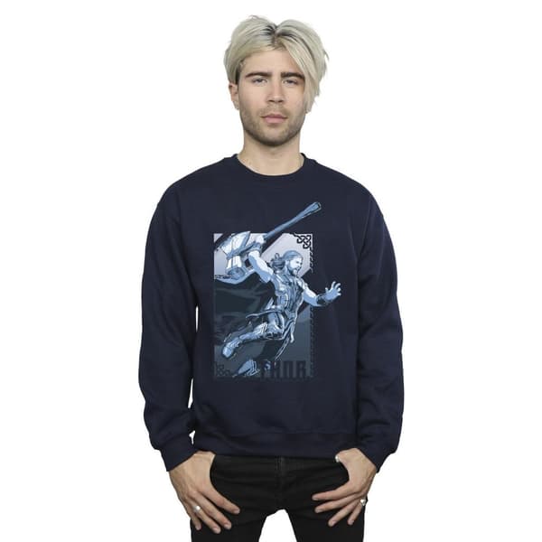 Marvel Mens Thor Love And Thunder Attack Sweatshirt