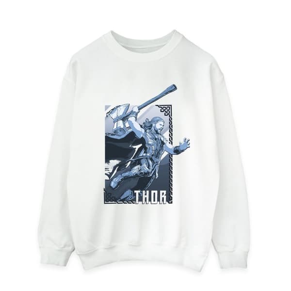 Marvel Mens Thor Love And Thunder Attack Sweatshirt