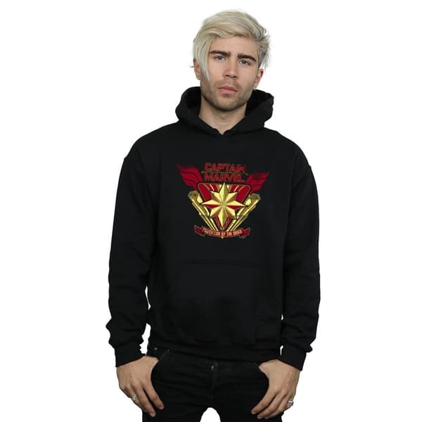 Marvel Mens Captain Marvel Protector Of The Skies Hoodie