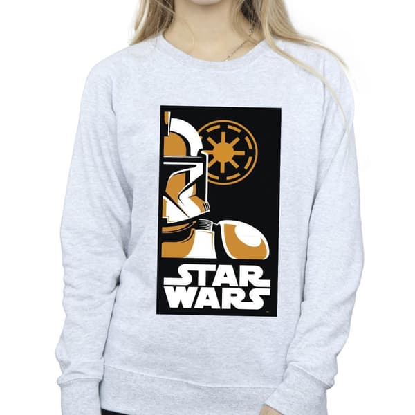 Star Wars Womens/Ladies Stormtrooper Art Poster Sweatshirt