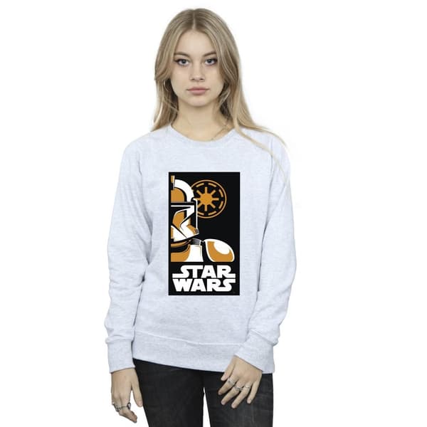 Star Wars Womens/Ladies Stormtrooper Art Poster Sweatshirt