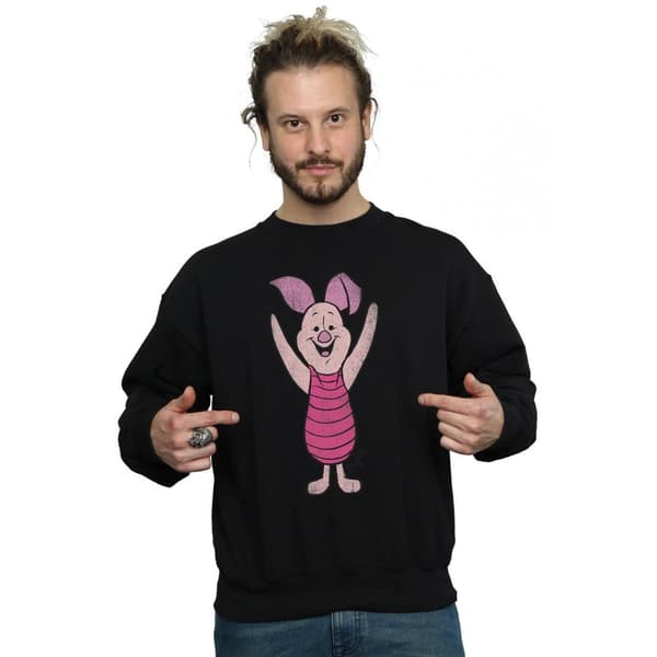 Disney Mens Winnie The Pooh Classic Piglet Sweatshirt