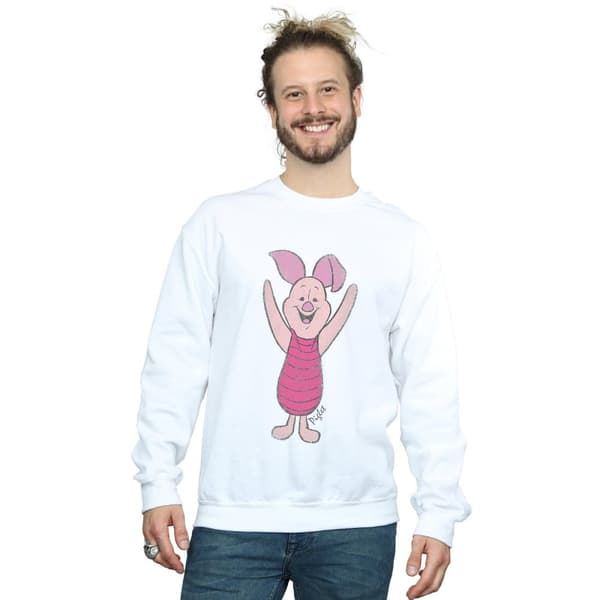 Disney Mens Winnie The Pooh Classic Piglet Sweatshirt