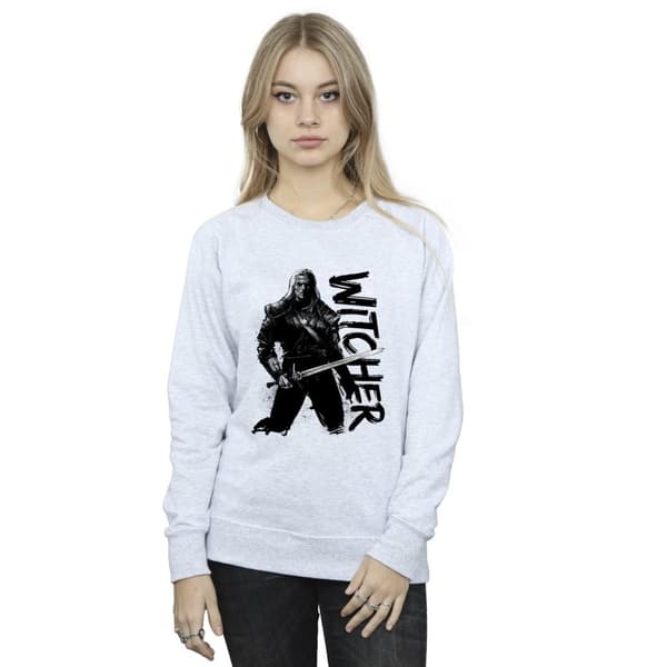 Netflix Womens/Ladies The Witcher Sketch Geralt Sweatshirt