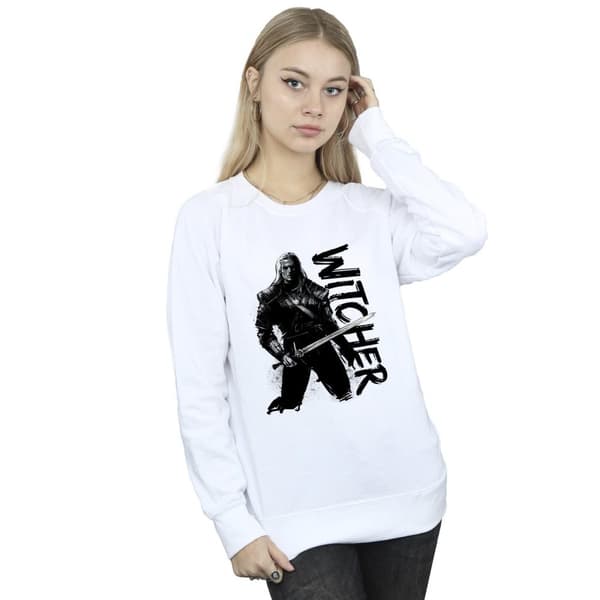 Netflix Womens/Ladies The Witcher Sketch Geralt Sweatshirt