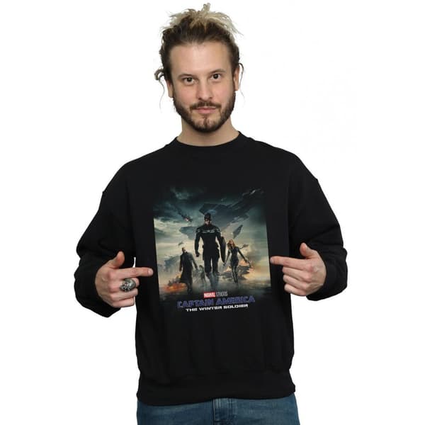Marvel Studios Mens Captain America The Winter Soldier Poster Sweatshirt