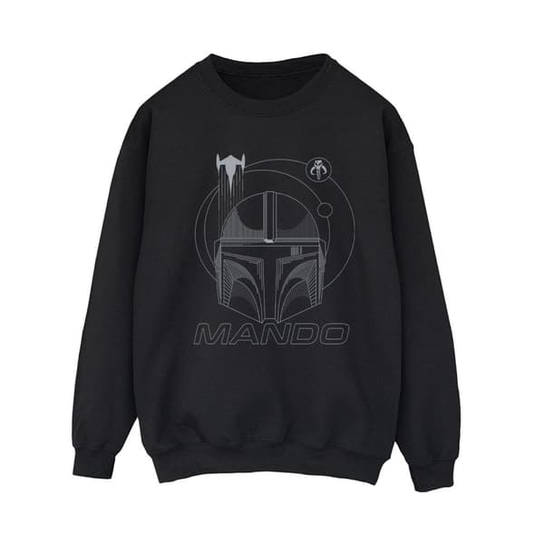 Star Wars Dam/Tjej The Mandalorian Rings Hjälm Sweatshirt