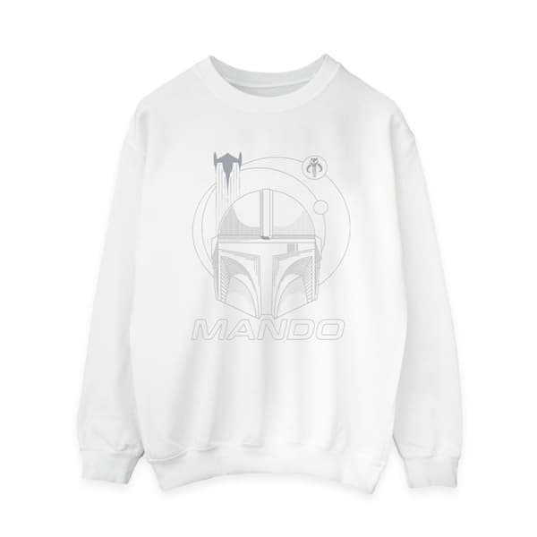 Star Wars Dam/Tjej The Mandalorian Rings Hjälm Sweatshirt