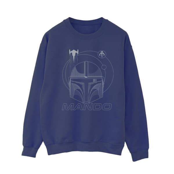 Star Wars Dam/Tjej The Mandalorian Rings Hjälm Sweatshirt