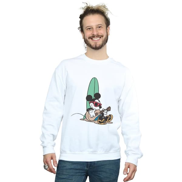 Disney Mens Mickey Mouse Surf And Chill Sweatshirt