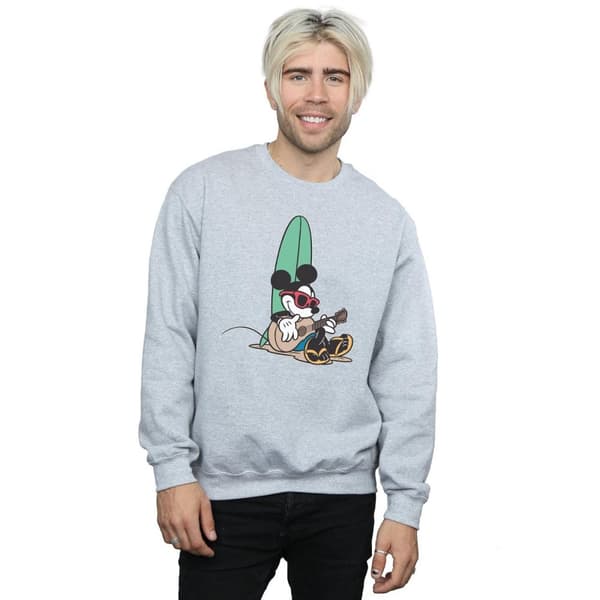 Disney Mens Mickey Mouse Surf And Chill Sweatshirt