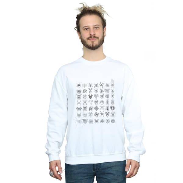 Marvel Mens Spider-Man Spidey Symbols Sketched Sweatshirt