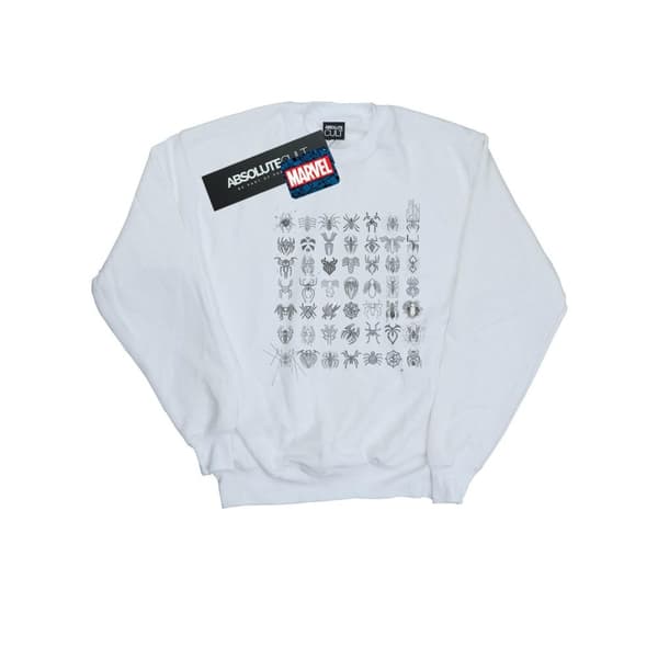 Marvel Mens Spider-Man Spidey Symbols Sketched Sweatshirt