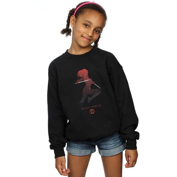 Marvel Girls Black Widow Silhouette Sweatshirt
