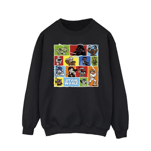Star Wars Mens Comic Drawing Montage Sweatshirt