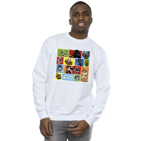 Star Wars Mens Comic Drawing Montage Sweatshirt