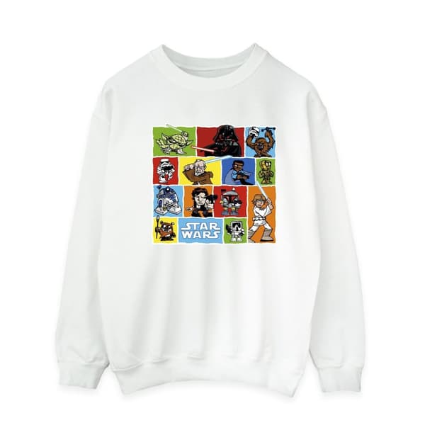 Star Wars Mens Comic Drawing Montage Sweatshirt