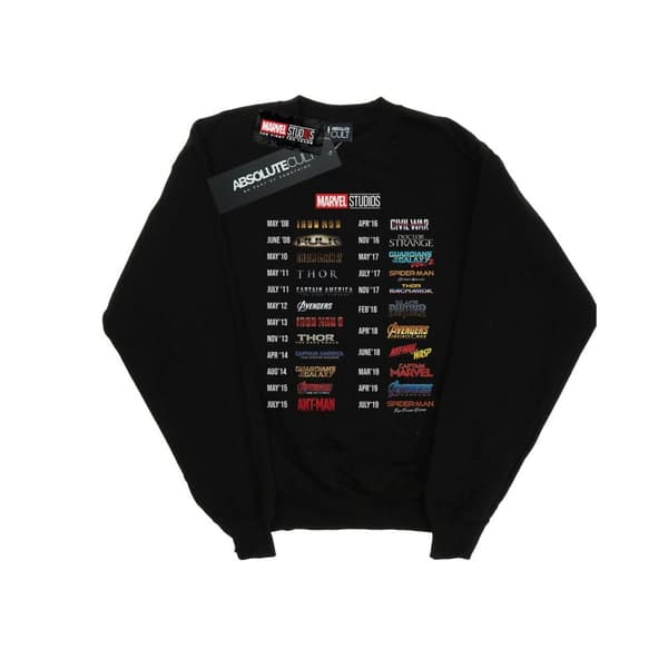 Marvel Studios Mens 10 år av filmer Sweatshirt Black 3XL