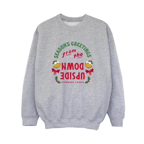 Netflix Pojkar Stranger Things Upside Down Sweatshirt med årstidshälsningar