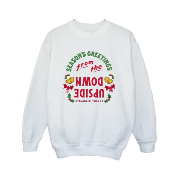 Netflix Pojkar Stranger Things Upside Down Sweatshirt med årstidshälsningar