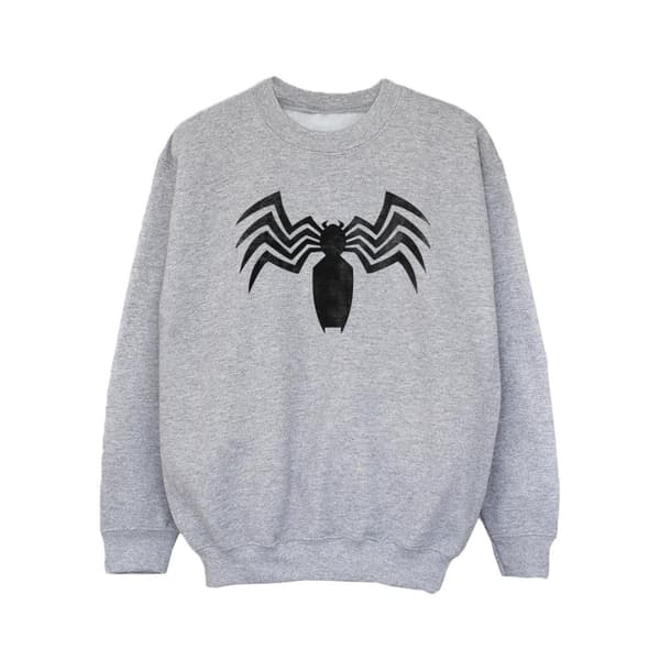 Marvel Girls Venom Spider Logo Emblem Sweatshirt