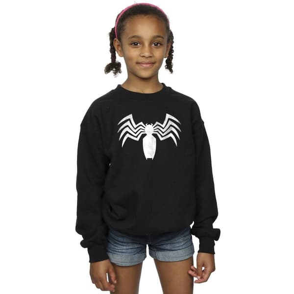 Marvel Girls Venom Spider Logo Emblem Sweatshirt