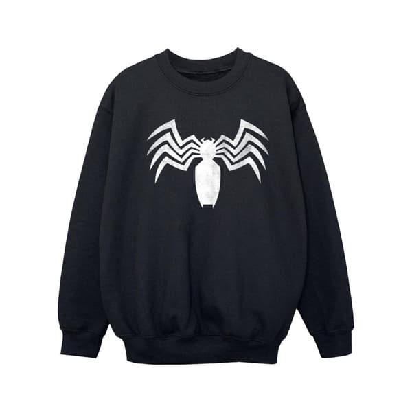 Marvel Girls Venom Spider Logo Emblem Sweatshirt