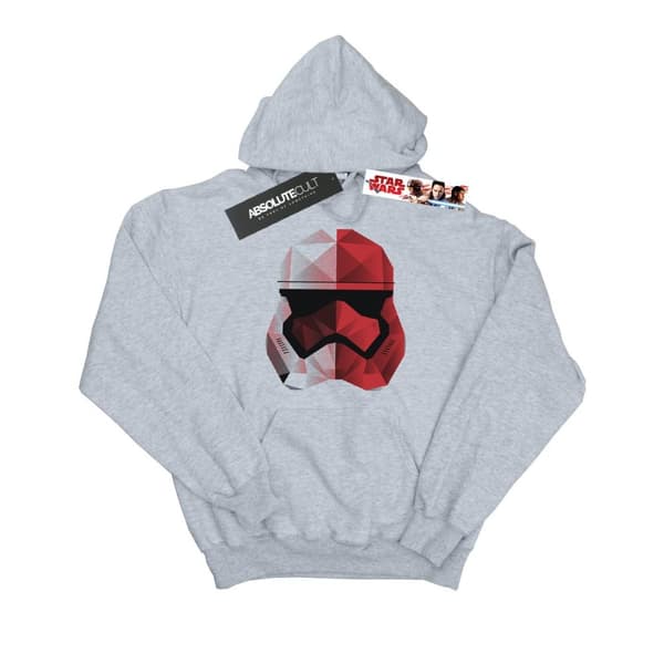 Star Wars Womens/Ladies The Last Jedi Stormtrooper Red Cubist Helmet Hoodie